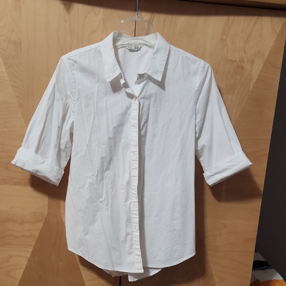 Women's Cato White Button-down Shirt Size Medium